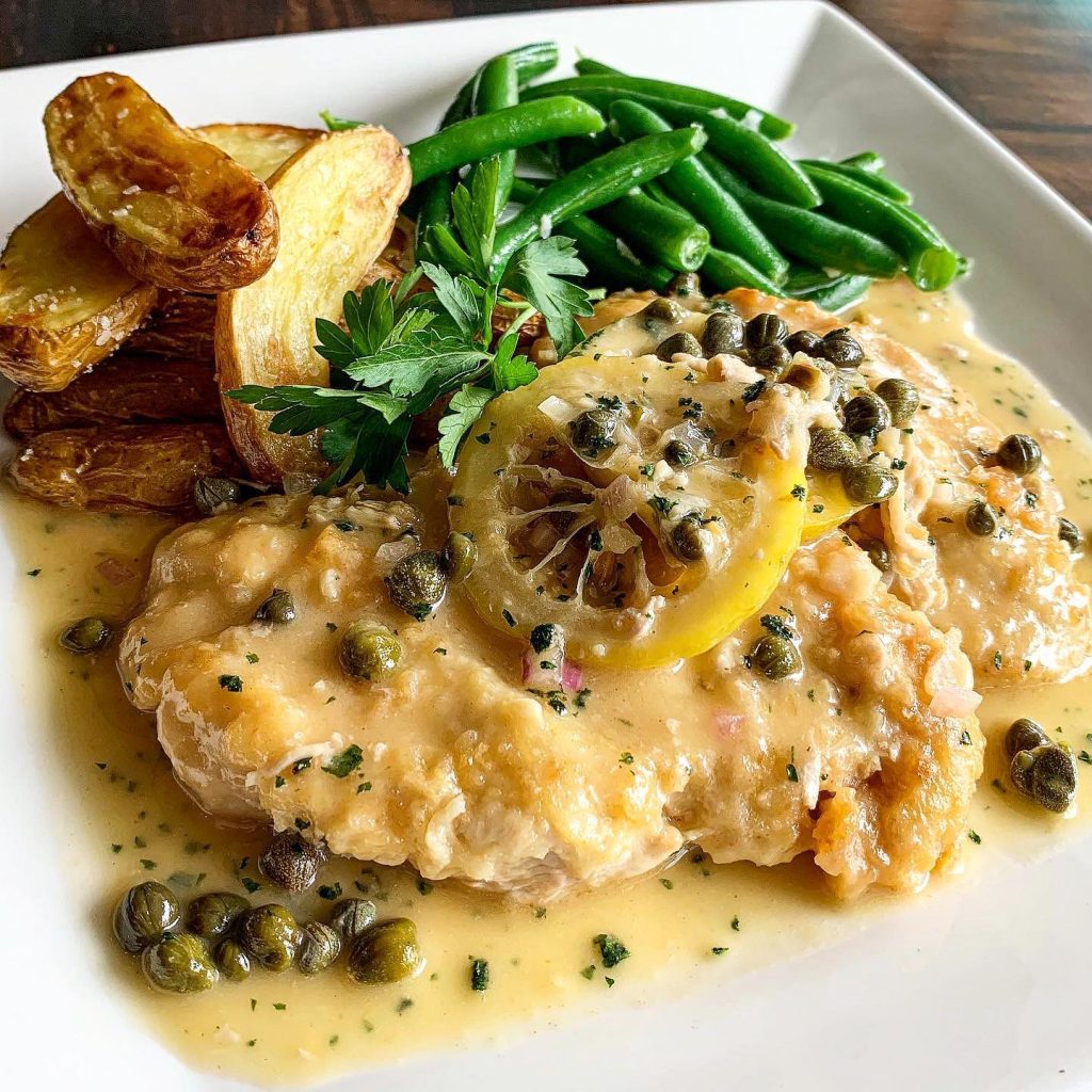 Chicken piccata with lemon and capers from Blue 44