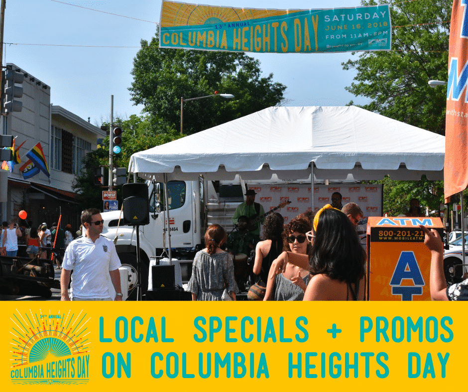 Local Specials & Deals for Columbia Heights Day on June 18 District
